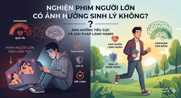 Nghiện phim người lớn có ảnh hưởng sinh lý không?