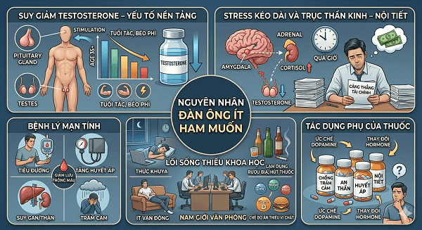 Đàn ông ít ham muốn có sao không?