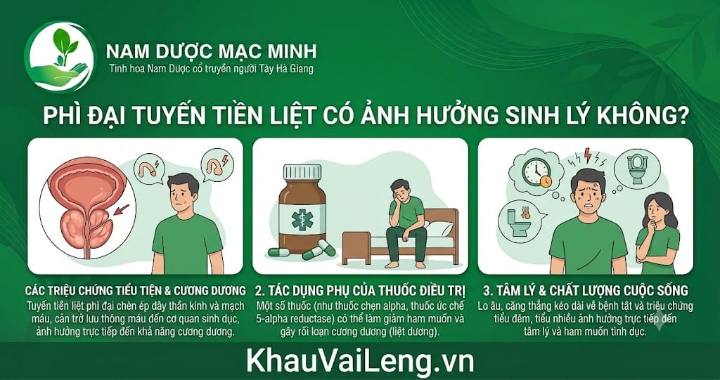 Bác sĩ tư vấn cho nam giới về thắc mắc phì đại tuyến tiền liệt có ảnh hưởng sinh lý không